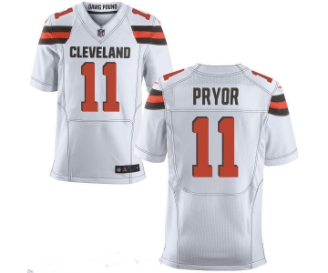 Men's Cleveland Browns #11 Terrelle Pryor White Road Stitched NFL Nike Elite Jersey