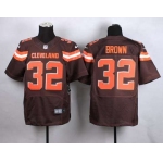 Men's Cleveland Browns #32 Jim Brown 2015 Nike Brown Elite Jersey