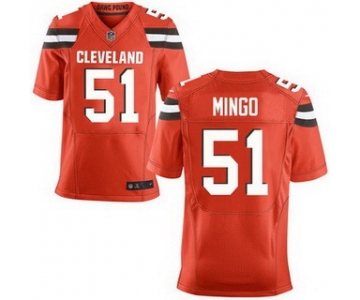 Men's Cleveland Browns #51 Barkevious Mingo Orange Alternate 2015 NFL Nike Elite Jersey