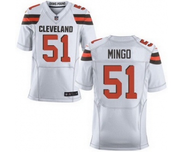 Men's Cleveland Browns #51 Barkevious Mingo White Road 2015 NFL Nike Elite Jersey