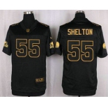 Men's Cleveland Browns #55 Danny Shelton Black Stitched NFL Elite Pro Line Gold Collection Jersey