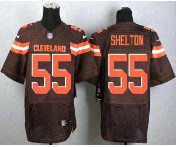 Men's Cleveland Browns #55 Danny Shelton Brown Team Color Stitched NFL New Elite Jersey