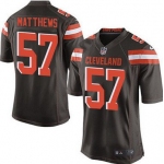 Men's Cleveland Browns #57 Clay Matthews Brown Team Color 2015 NFL Nike Elite Jersey