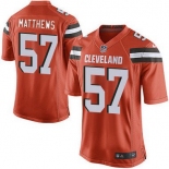 Men's Cleveland Browns #57 Clay Matthews Orange Alternate 2015 NFL Nike Elite Jersey