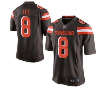 Men's Cleveland Browns #8 Andy Lee Brown Team Color 2015 NFL Nike Elite Jersey