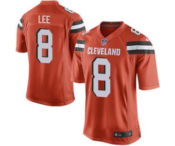 Men's Cleveland Browns #8 Andy Lee Orange Alternate 2015 NFL Nike Elite Jersey