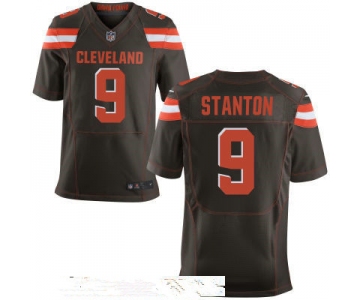 Men's Cleveland Browns #9 Drew Stanton Brown Team Color Stitched NFL Nike Elite Jersey