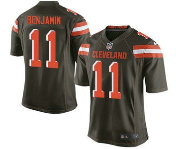 Men's Cleveland Browns Brown #11 Travis Benjamin Brown Team Color 2015 NFL Nike Elite Jersey