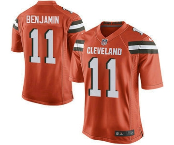 Men's Cleveland Browns Brown #11 Travis Benjamin Orange Alternate 2015 NFL Nike Elite Jersey