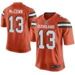 Men's Cleveland Browns Brown #13 Josh McCown Orange Alternate 2015 NFL Nike Elite Jersey