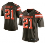 Men's Cleveland Browns Brown #21 Justin Gilbert Brown Team Color 2015 NFL Nike Elite Jersey