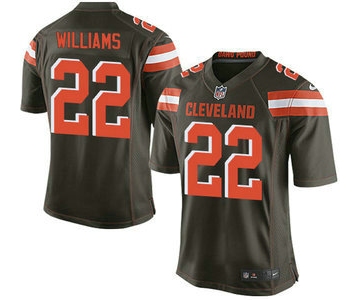 Men's Cleveland Browns Brown #22 Tramon Williams Brown Team Color 2015 NFL Nike Elite Jersey