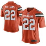 Men's Cleveland Browns Brown #22 Tramon Williams Orange Alternate 2015 NFL Nike Elite Jersey