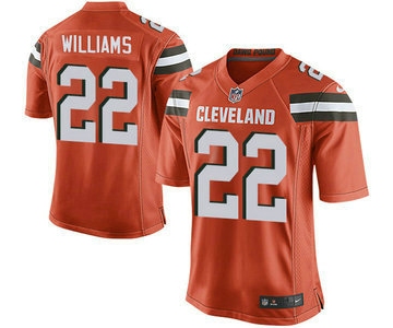 Men's Cleveland Browns Brown #22 Tramon Williams Orange Alternate 2015 NFL Nike Elite Jersey