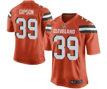 Men's Cleveland Browns Brown #39 Tashaun Gipson Orange Alternate 2015 NFL Nike Elite Jersey