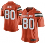 Men's Cleveland Browns Brown #80 Dwayne Bowe Orange Alternate 2015 NFL Nike Elite Jersey