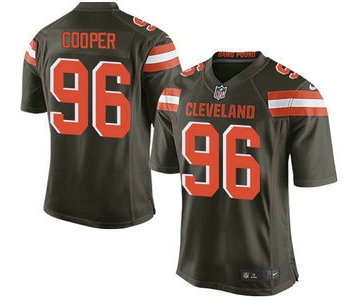 Men's Cleveland Browns Brown #96 Xavier Cooper Brown Team Color 2015 NFL Nike Elite Jersey