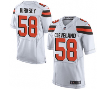 Nike Browns #58 Christian Kirksey White Men's Stitched NFL New Elite Jersey