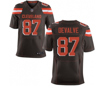 Nike Browns #87 Seth DeValve Brown Team Color Men's Stitched NFL New Elite Jersey