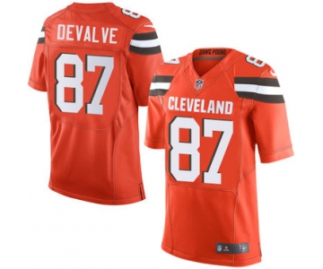 Nike Browns #87 Seth DeValve Orange Alternate Men's Stitched NFL New Elite Jersey