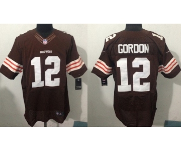 Nike Cleveland Browns #12 Josh Gordon Brown Elite Jersey