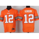 Nike Cleveland Browns #12 Josh Gordon Orange Elite Jersey