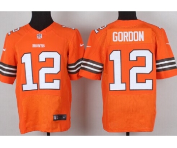 Nike Cleveland Browns #12 Josh Gordon Orange Elite Jersey