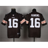 Nike Cleveland Browns #16 Andrew Hawkins Brown Elite Jersey