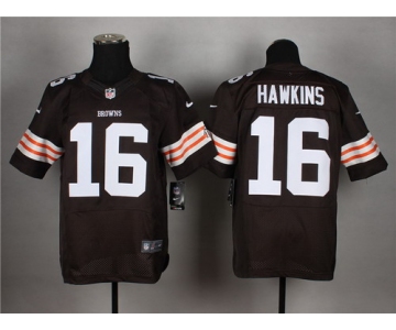 Nike Cleveland Browns #16 Andrew Hawkins Brown Elite Jersey