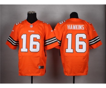 Nike Cleveland Browns #16 Andrew Hawkins Orange Elite Jersey