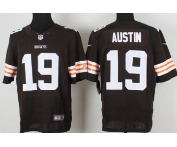 Nike Cleveland Browns #19 Miles Austin Brown Elite Jersey