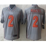 Nike Cleveland Browns #2 Johnny Manziel 2013 Gray Vapor Elite Jersey