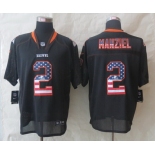 Nike Cleveland Browns #2 Johnny Manziel 2014 USA Flag Fashion Black Elite Jersey