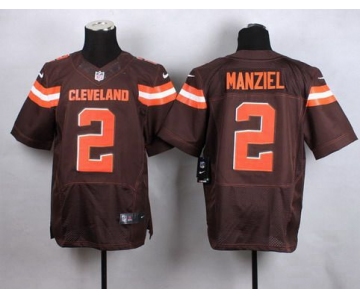 Nike Cleveland Browns #2 Johnny Manziel 2015 Brown Elite Jersey