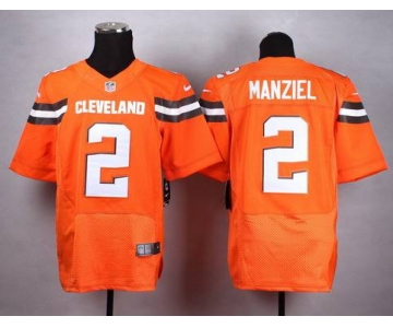 Nike Cleveland Browns #2 Johnny Manziel 2015 Orange Elite Jersey