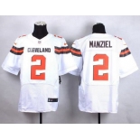 Nike Cleveland Browns #2 Johnny Manziel 2015 White Elite Jersey