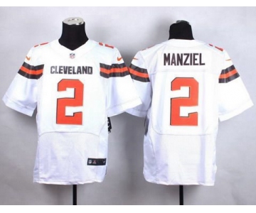 Nike Cleveland Browns #2 Johnny Manziel 2015 White Elite Jersey