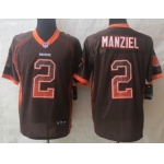 Nike Cleveland Browns #2 Johnny Manziel Drift Fashion Brown Elite Jersey