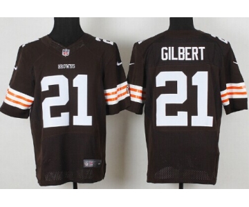 Nike Cleveland Browns #21 Justin Gilbert Brown Elite Jersey