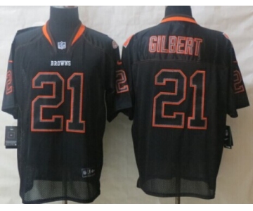 Nike Cleveland Browns #21 Justin Gilbert Lights Out Black Elite Jersey