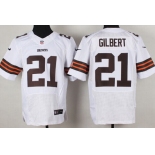 Nike Cleveland Browns #21 Justin Gilbert White Elite Jersey