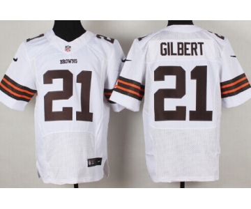 Nike Cleveland Browns #21 Justin Gilbert White Elite Jersey