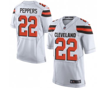 Nike Cleveland Browns #22 Jabrill Peppers White Men's Stitched NFL New Elite Jersey