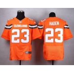 Nike Cleveland Browns #23 Joe Haden 2015 Orange Elite Jersey