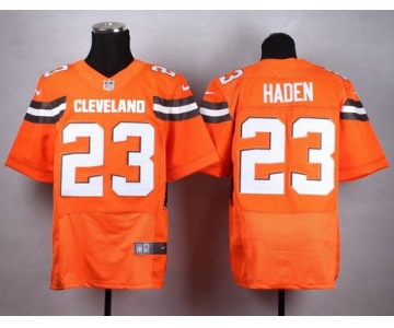 Nike Cleveland Browns #23 Joe Haden 2015 Orange Elite Jersey