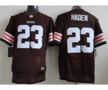 Nike Cleveland Browns #23 Joe Haden Brown Elite Jersey