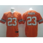 Nike Cleveland Browns #23 Joe Haden Orange Elite Jersey