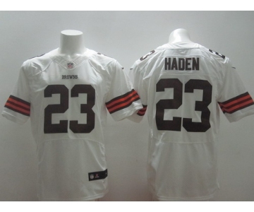 Nike Cleveland Browns #23 Joe Haden White Elite Jersey