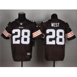 Nike Cleveland Browns #28 Terrance West Brown Elite Jersey