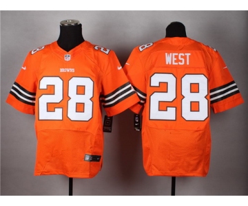 Nike Cleveland Browns #28 Terrance West Orange Elite Jersey